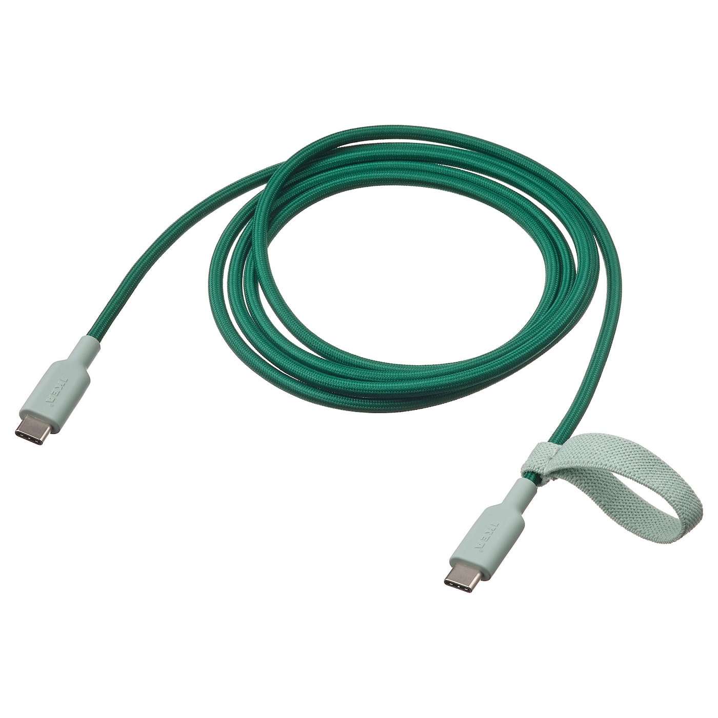 IKEA LILLHULT USB-C na USB-C, zielony, 1.5 m