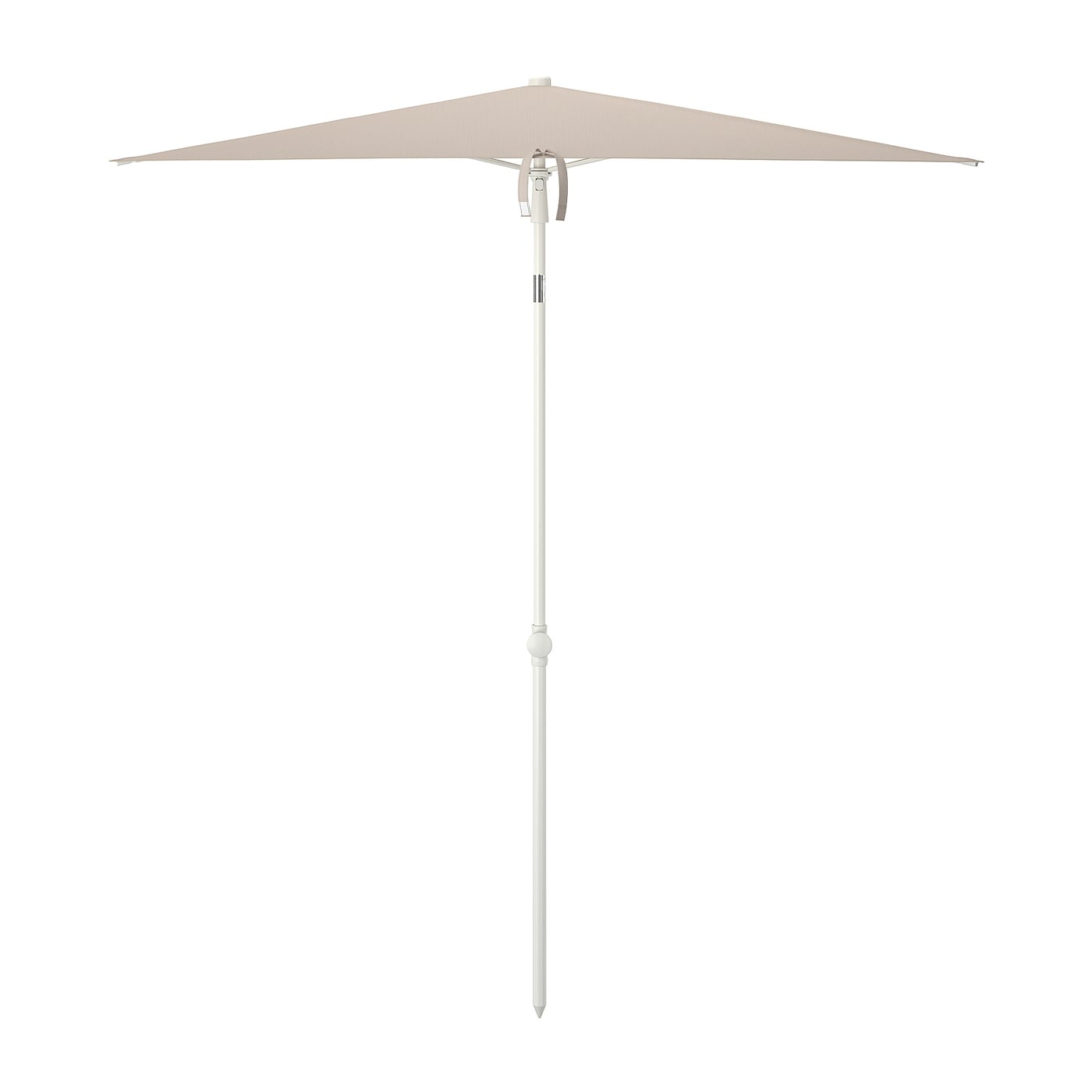 IKEA TVETÖ parasol, z nachyleniem/szarobeżowy biały, 180x145 cm