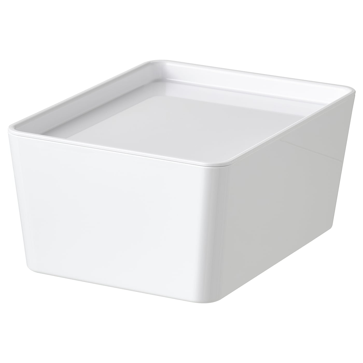 IKEA KUGGIS pojemnik z pokrywką, biały, 13x18x8 cm