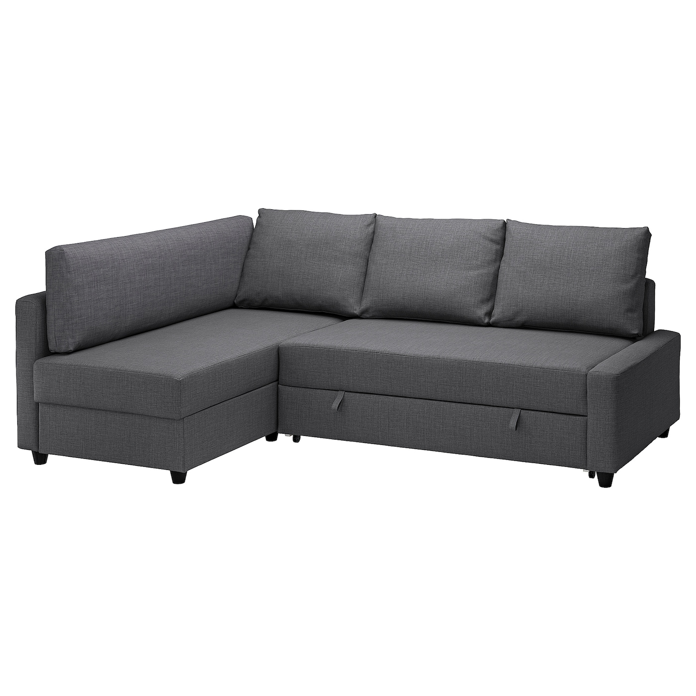 IKEA FRIHETEN / KLAGSHAMN narożnik z funkcją spania, Skiftebo ciemnoszary, Głębokość: 151 cm