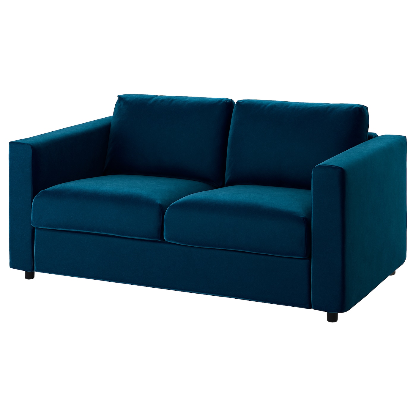 IKEA VIMLE sofa 2-osobowa, rozkładana, Djuparp ciemnozielononiebieski, Wysokość łóżka: 53 cm