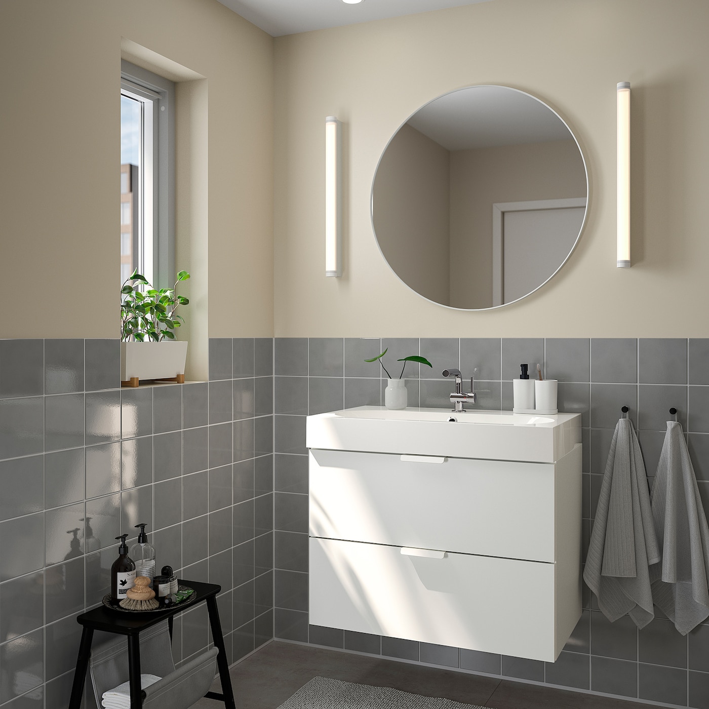 IKEA LINDBYN lustro, biały, 80 cm