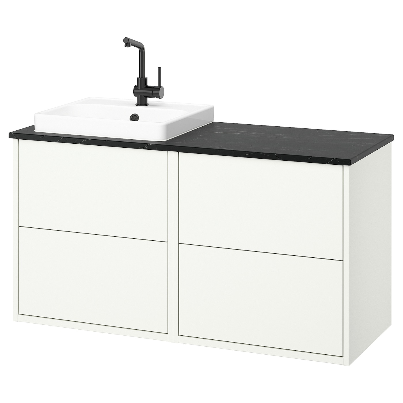 IKEA HAVBÄCK / ORRSJÖN szafka pod umyw/umywalka/bateria, biały, 122x49x71 cm
