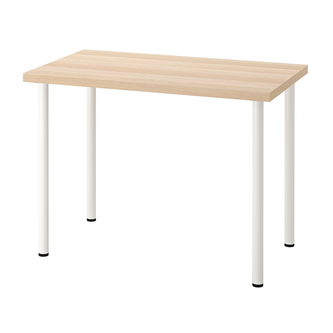 IKEA LINNMON / ADILS biurko, imitacja dębu bejcowanego na biało/biały, 100x60 cm