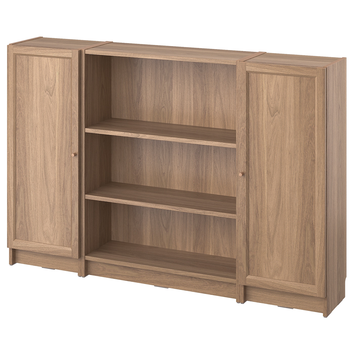 IKEA BILLY / OXBERG kombinacja regałowa z drzwiami, imit. dębu, 160x106 cm