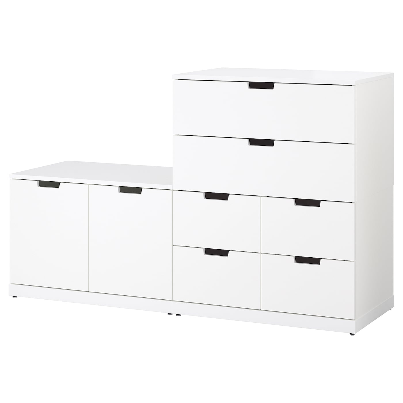 IKEA NORDLI komoda, 8 szuflad, biały, 160x99 cm