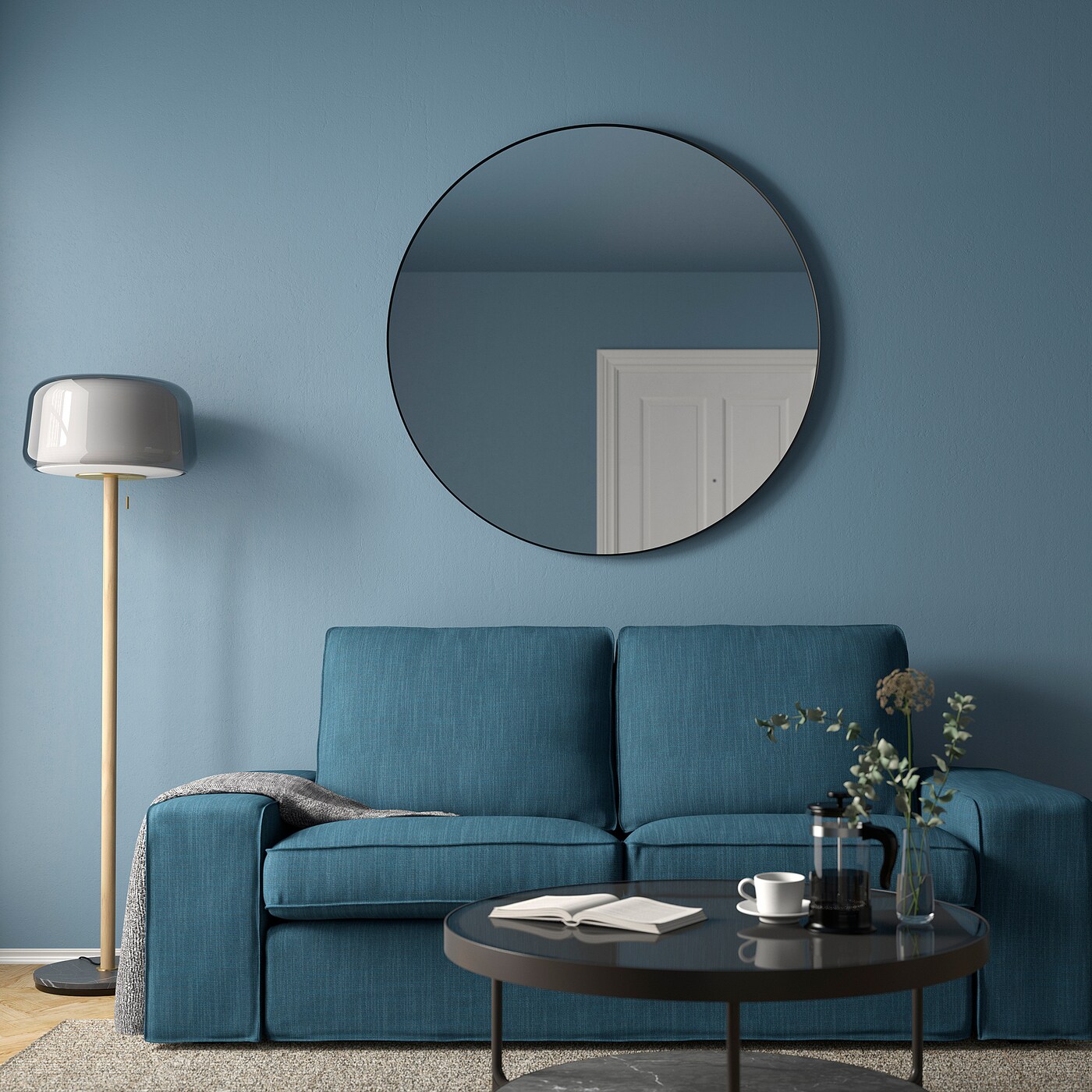 IKEA LINDBYN lustro, czarny, 110 cm