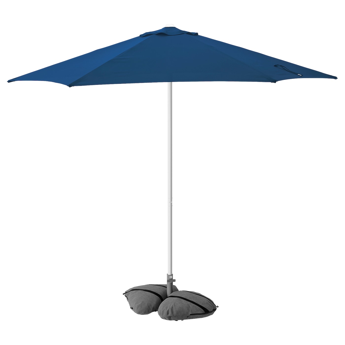 IKEA HÖGÖN / IGGÖN parasol z podstawą, granatowy/ciemnoszary, 270 cm