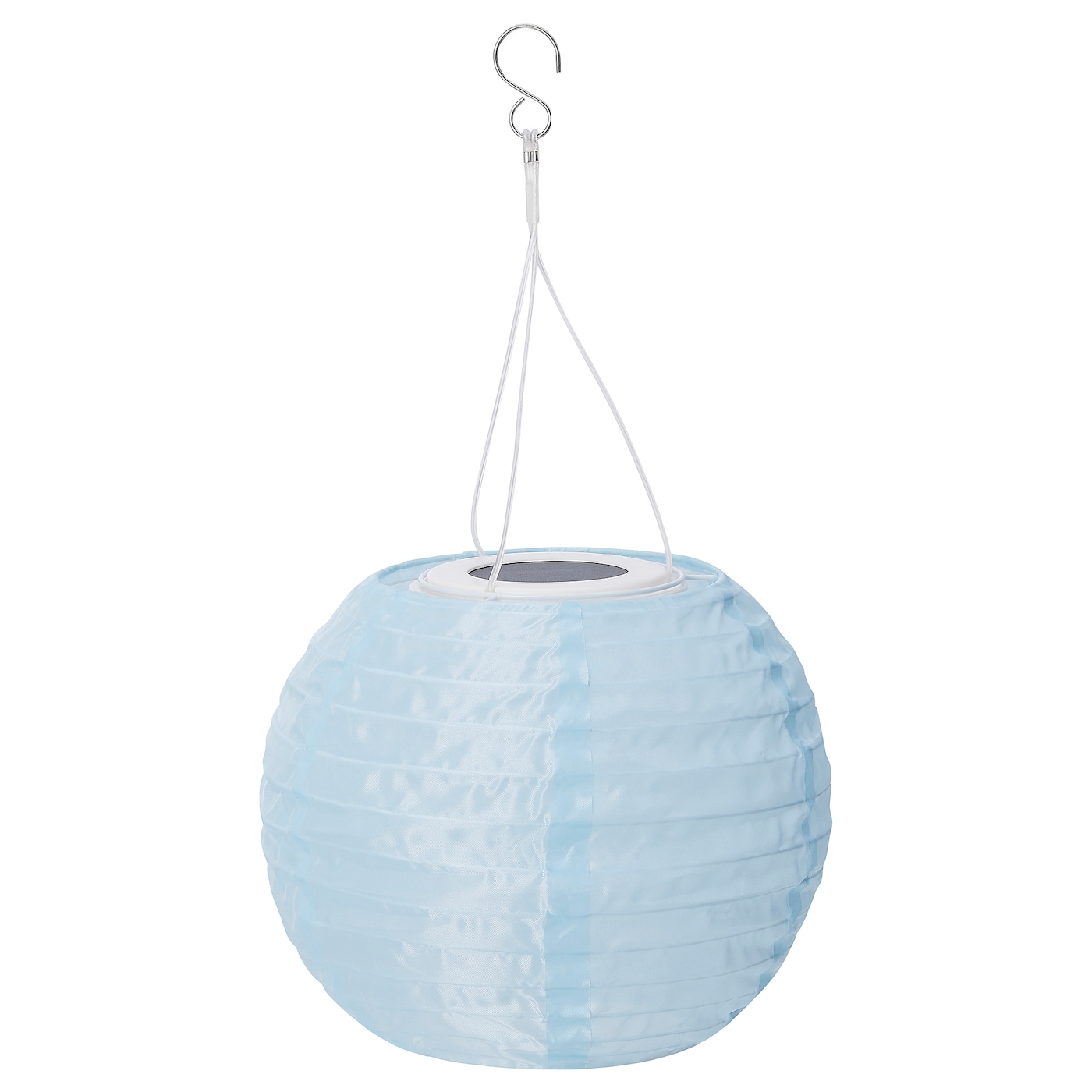 IKEA SOLVINDEN lampa wisząca na energię słon. LED, zewnętrzne/kula jasnoniebieski, 22 cm