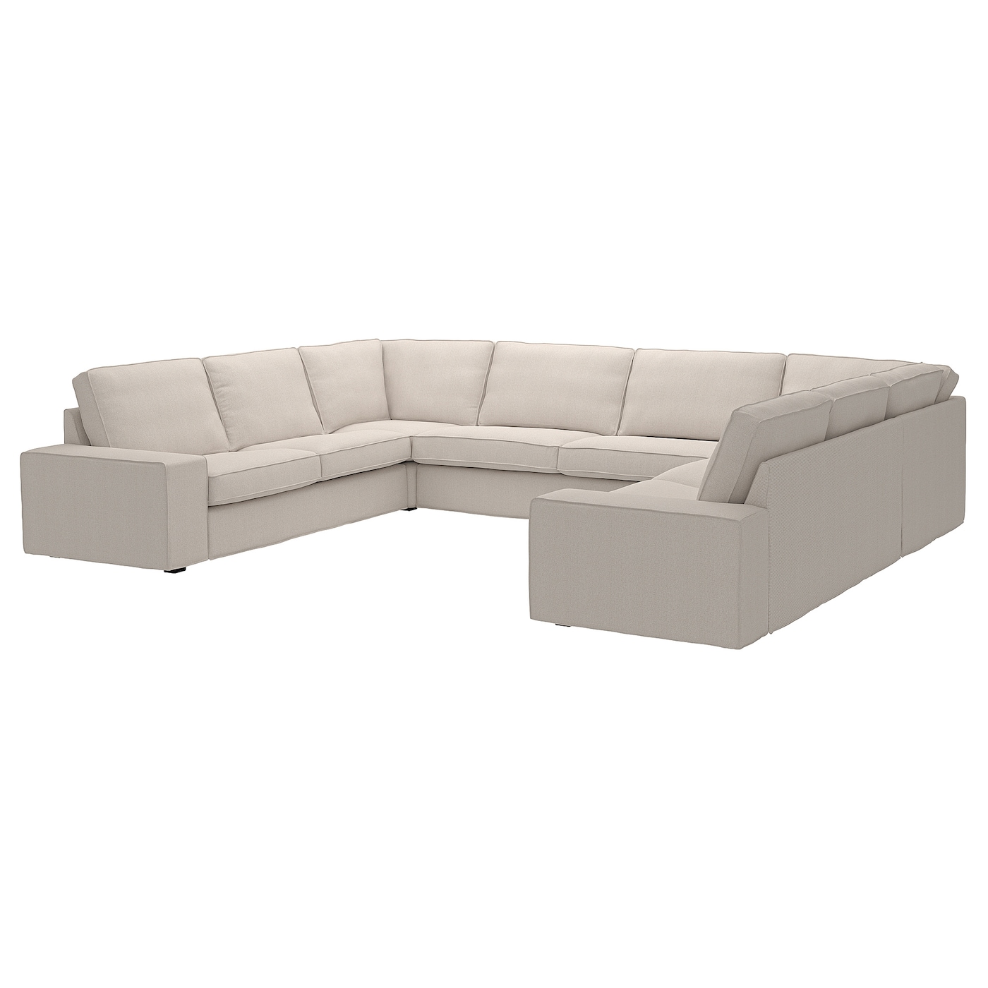 IKEA KIVIK sofa w kształcie lit U, 7-osobowa, Tresund jasnobeżowy, Szerokość: 368 cm