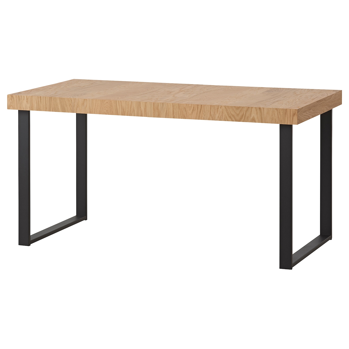 IKEA TARSELE stół rozkładany, okl dęb/czarny, 150/200x80 cm