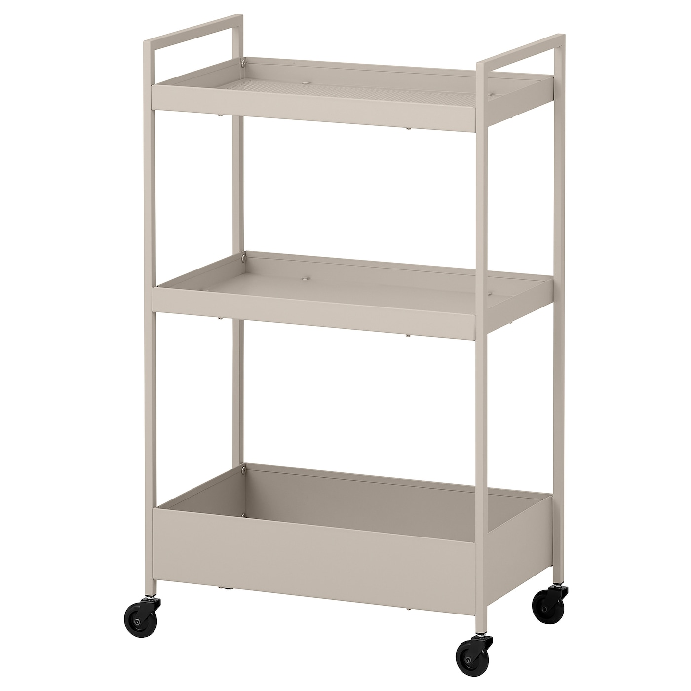 IKEA NISSAFORS wózek, beżowy, 50.5x30x83 cm