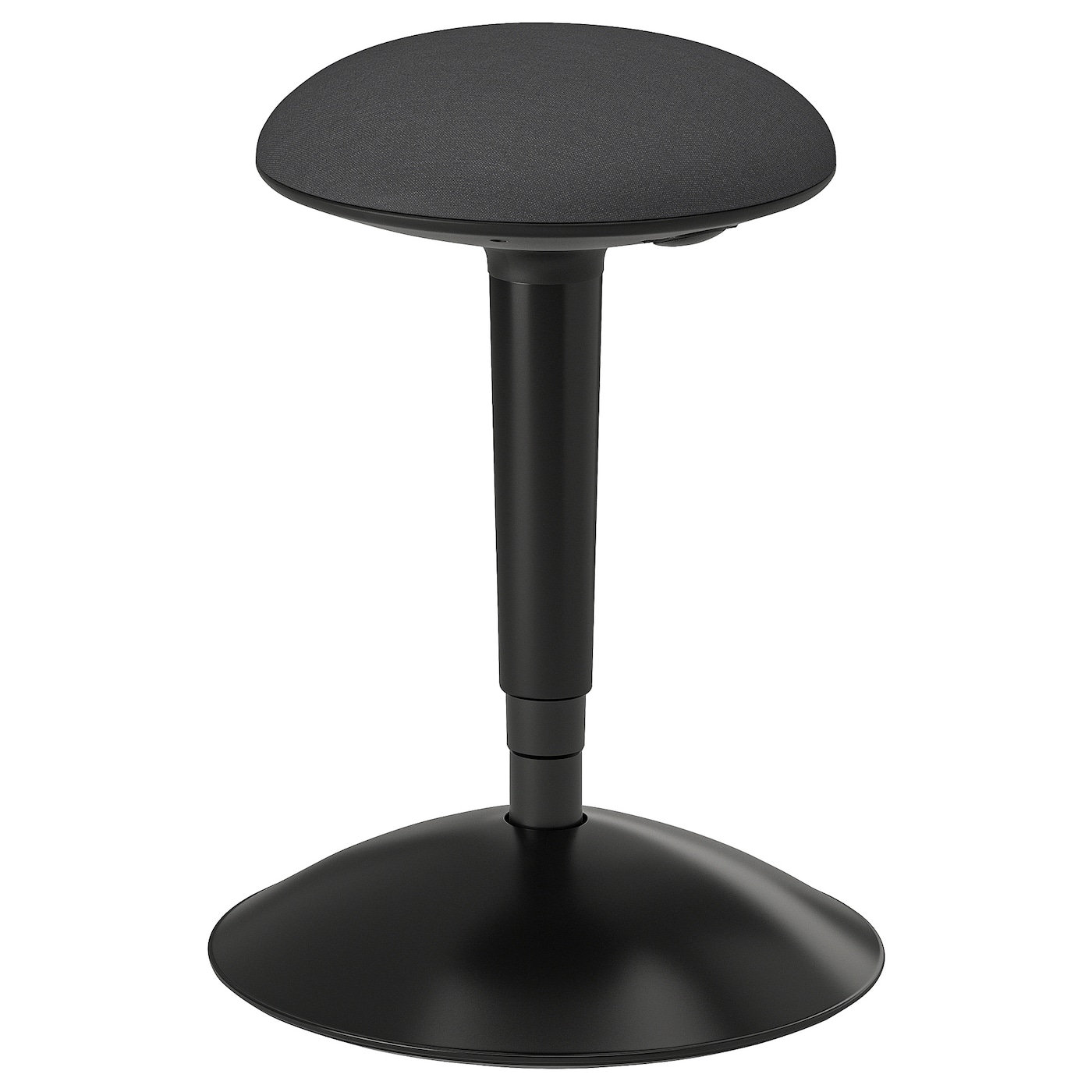 IKEA NILSERIK stołek do biurka, czarny/Vissle ciemnoszary, Przetestowano dla: 110 kg