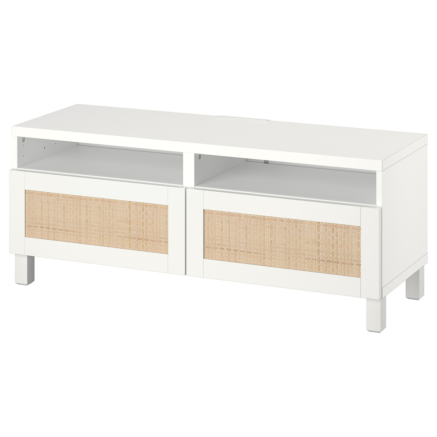 IKEA BESTÅ ława TV z szufladami, biały/Studsviken/Stubbarp biały, 120x42x48 cm
