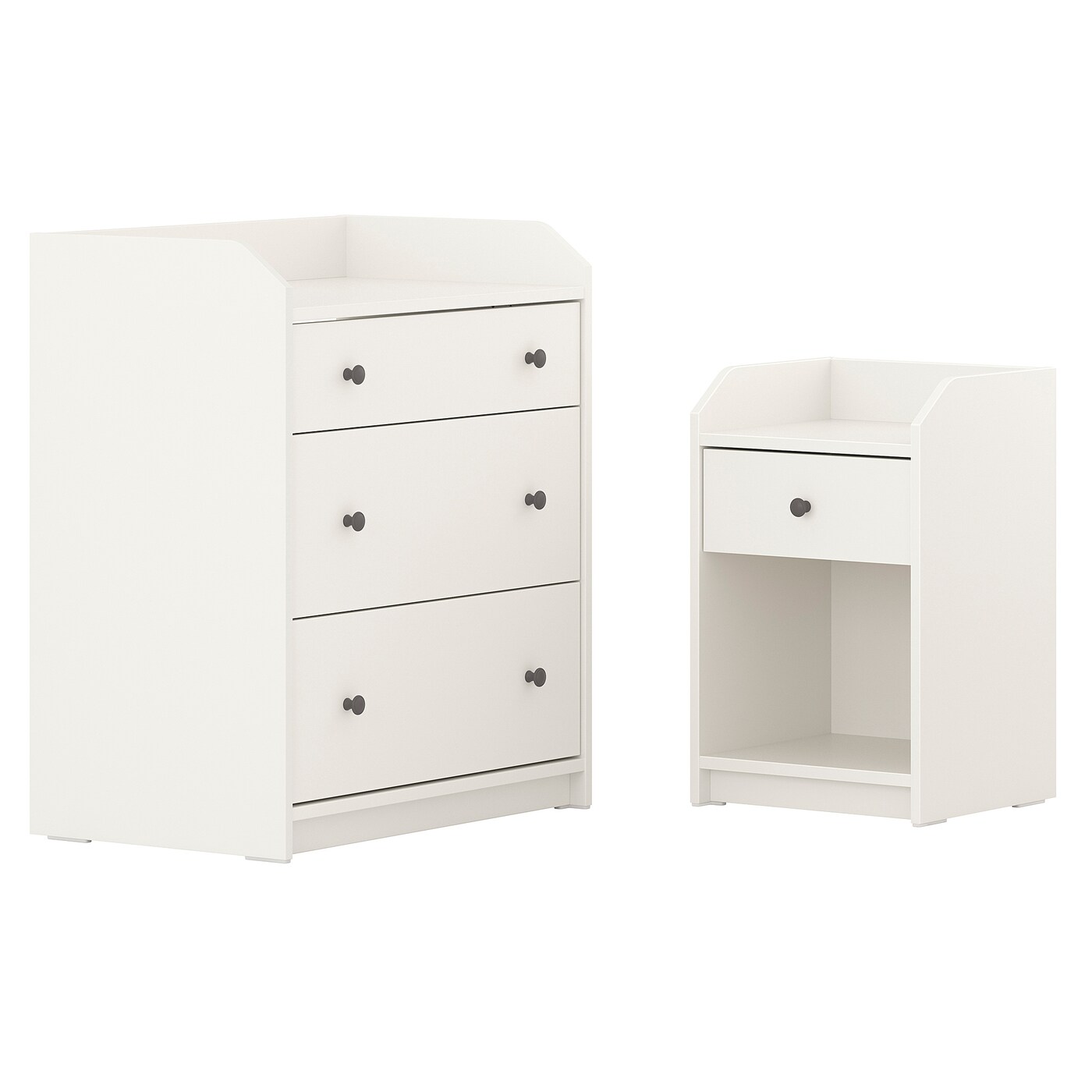 IKEA HAUGA meble do sypialni, kpl. 2 szt, biały