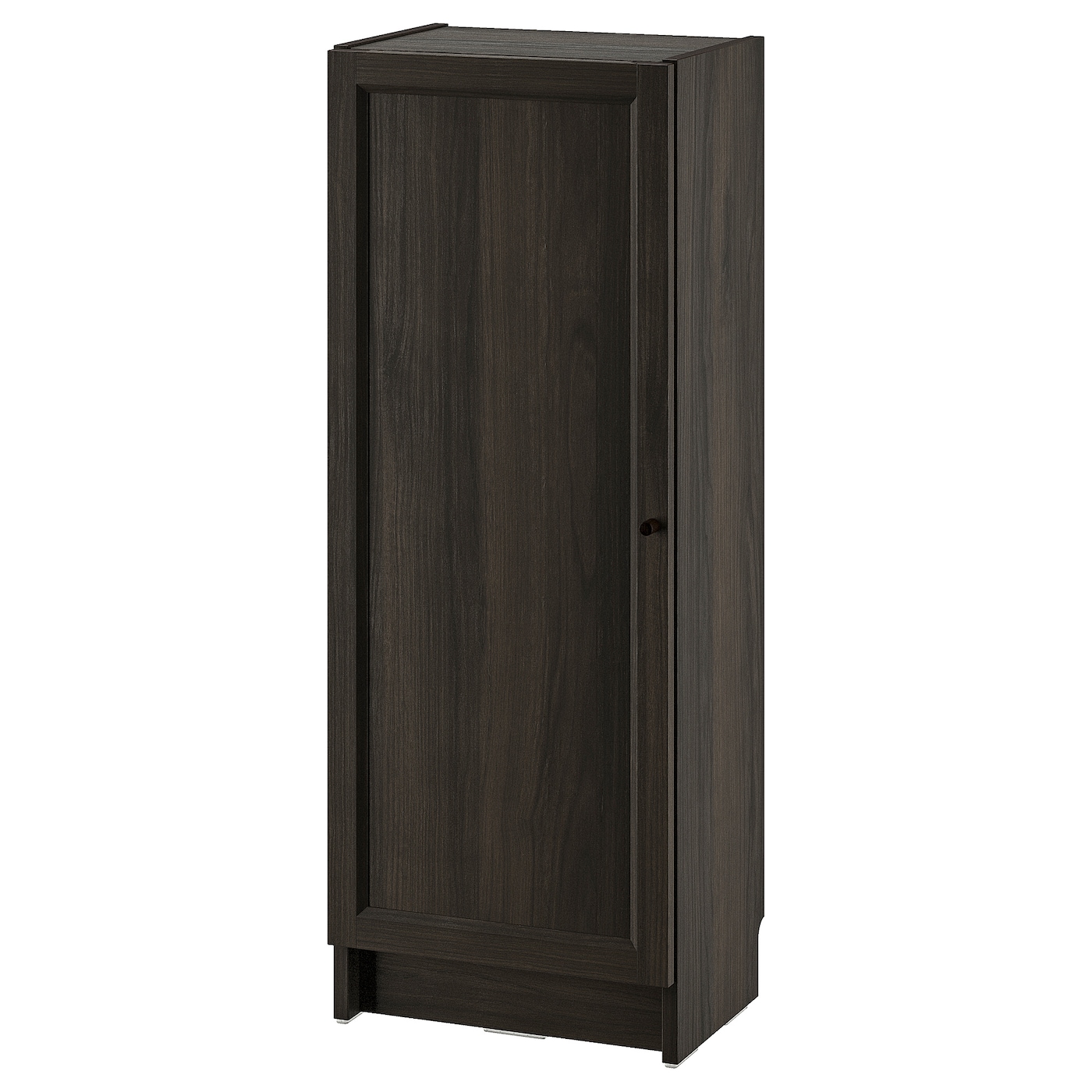 IKEA BILLY / OXBERG regał z drzwiami, ciemnobrązowy imit. dębu, 40x30x106 cm