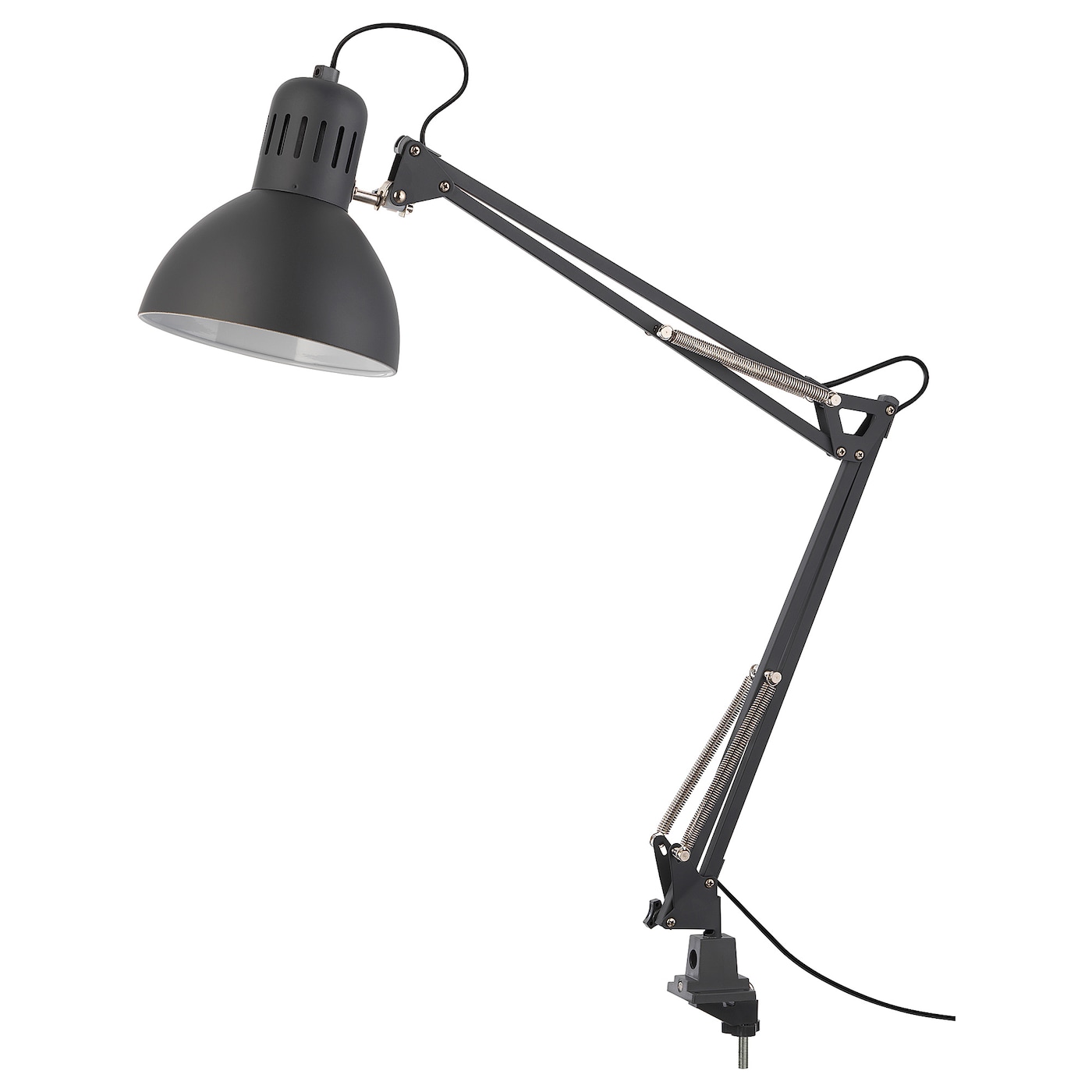 IKEA TERTIAL lampa biurkowa, ciemnoszary, Maks.: 13 Wat