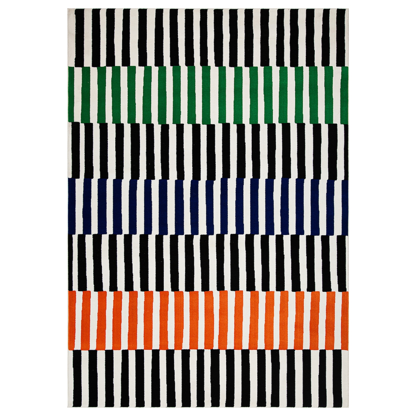 IKEA VÄNDPLATS dywan z krótkim włosiem, wielobarwny/paski, 170x240 cm