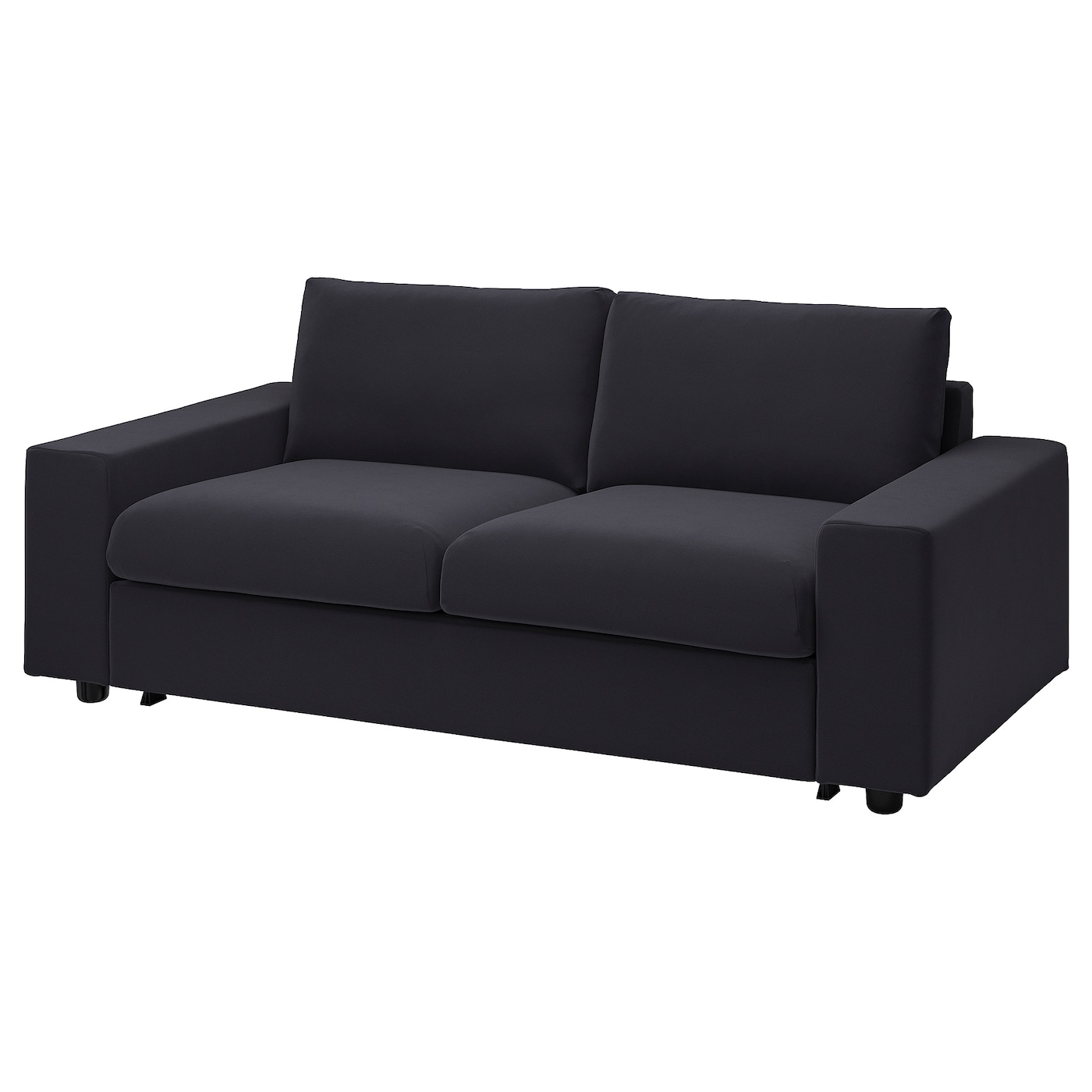 IKEA VIMLE sofa 2-osobowa, rozkładana, z szerokimi podłokietnikami/Djuparp ciemnoszary