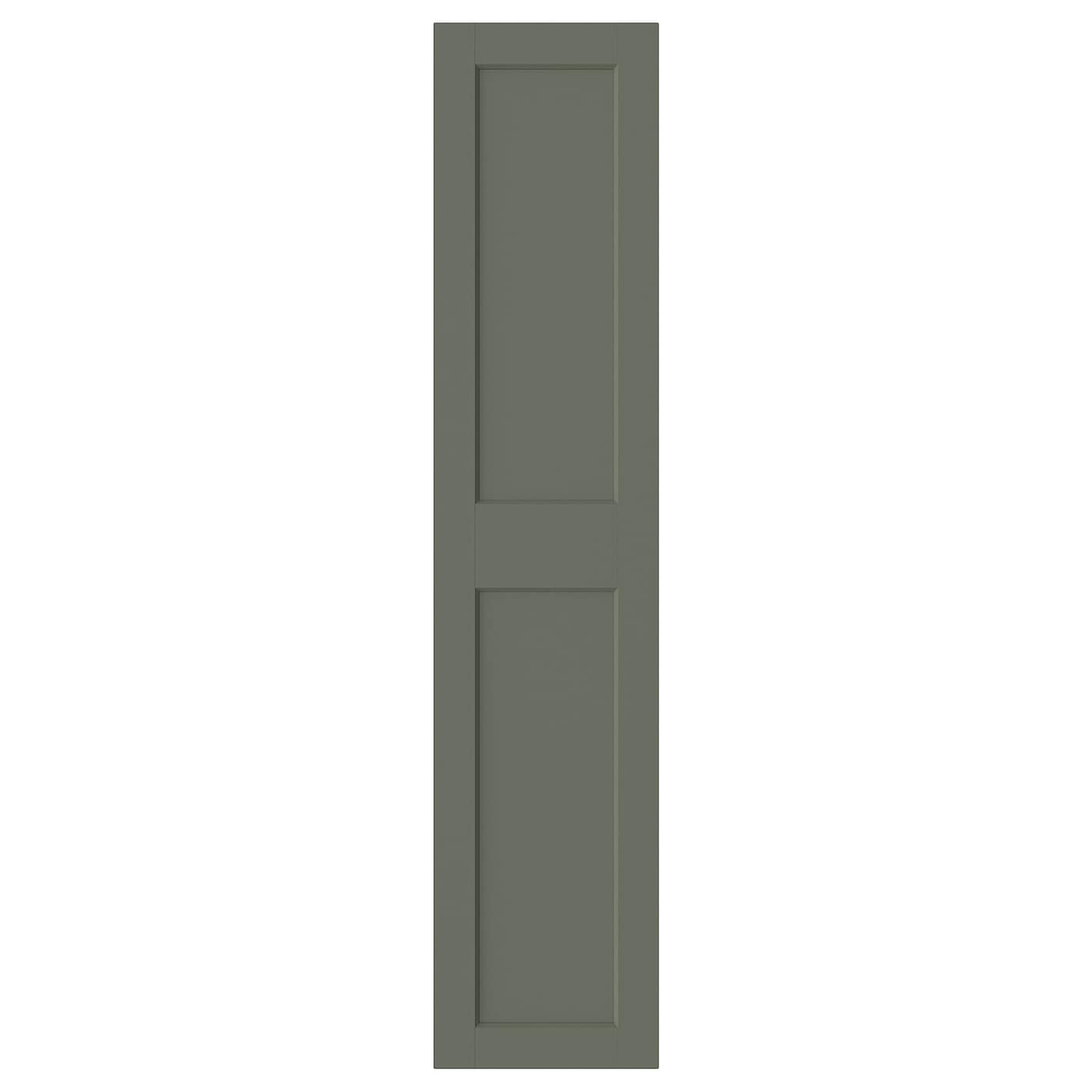 IKEA GRIMO drzwi z zawiasami, szarozielony, 50x229 cm