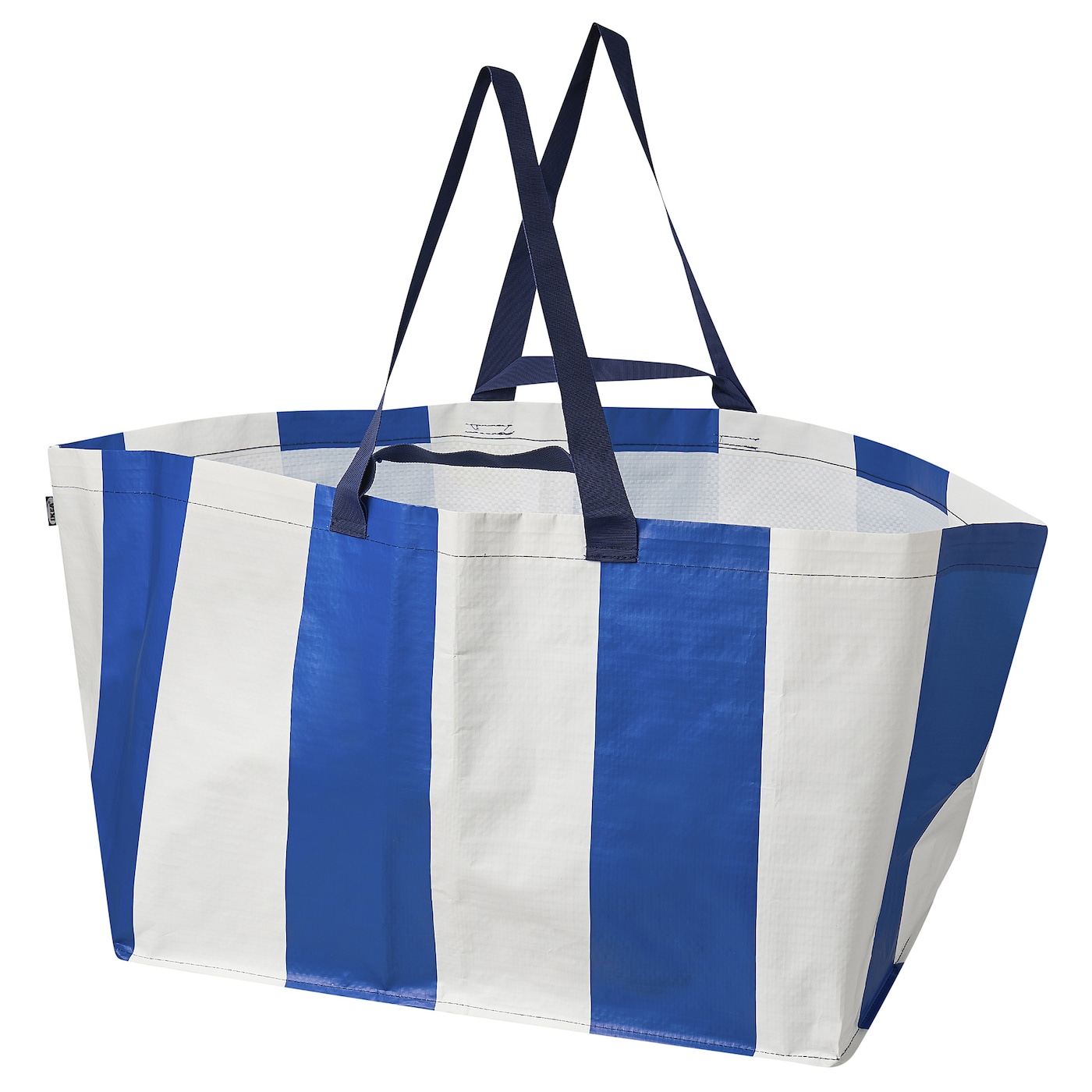 IKEA SÄCKKÄRRA torba, biały/niebieski, 37x57x39 cm/71 l