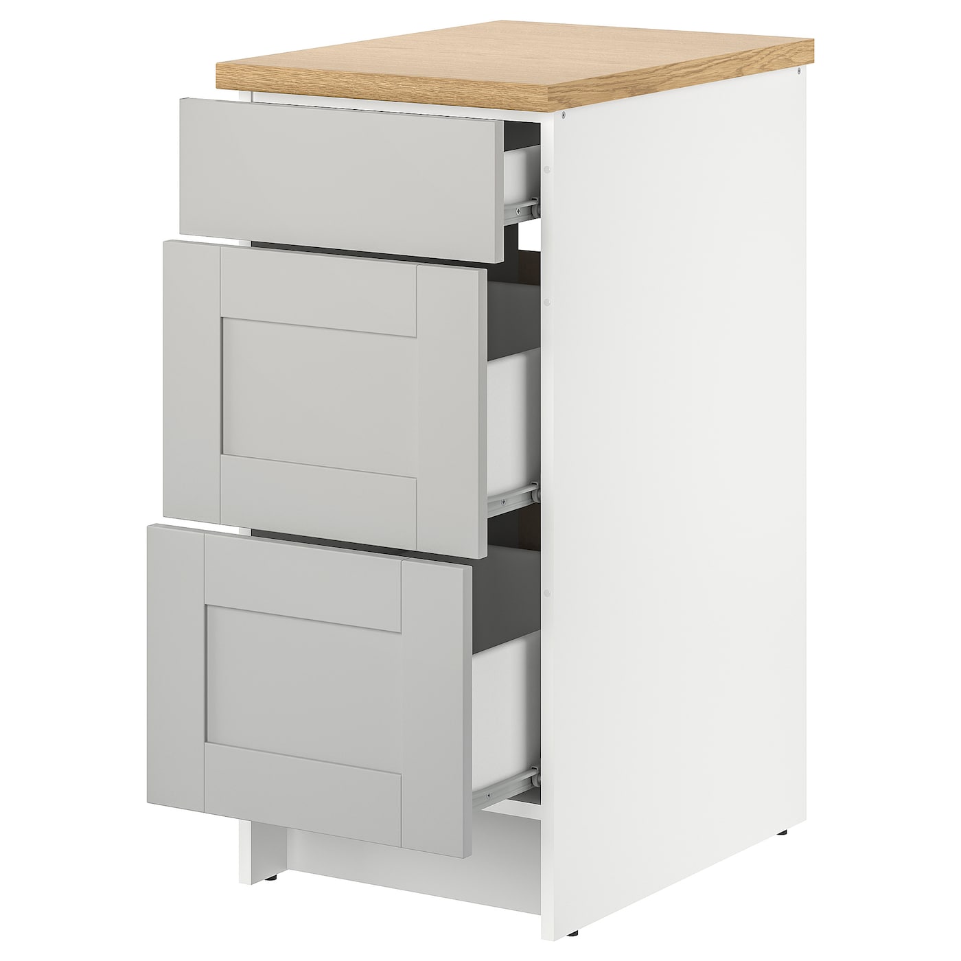 IKEA KNOXHULT szafka z szufladami, szary, 40 cm