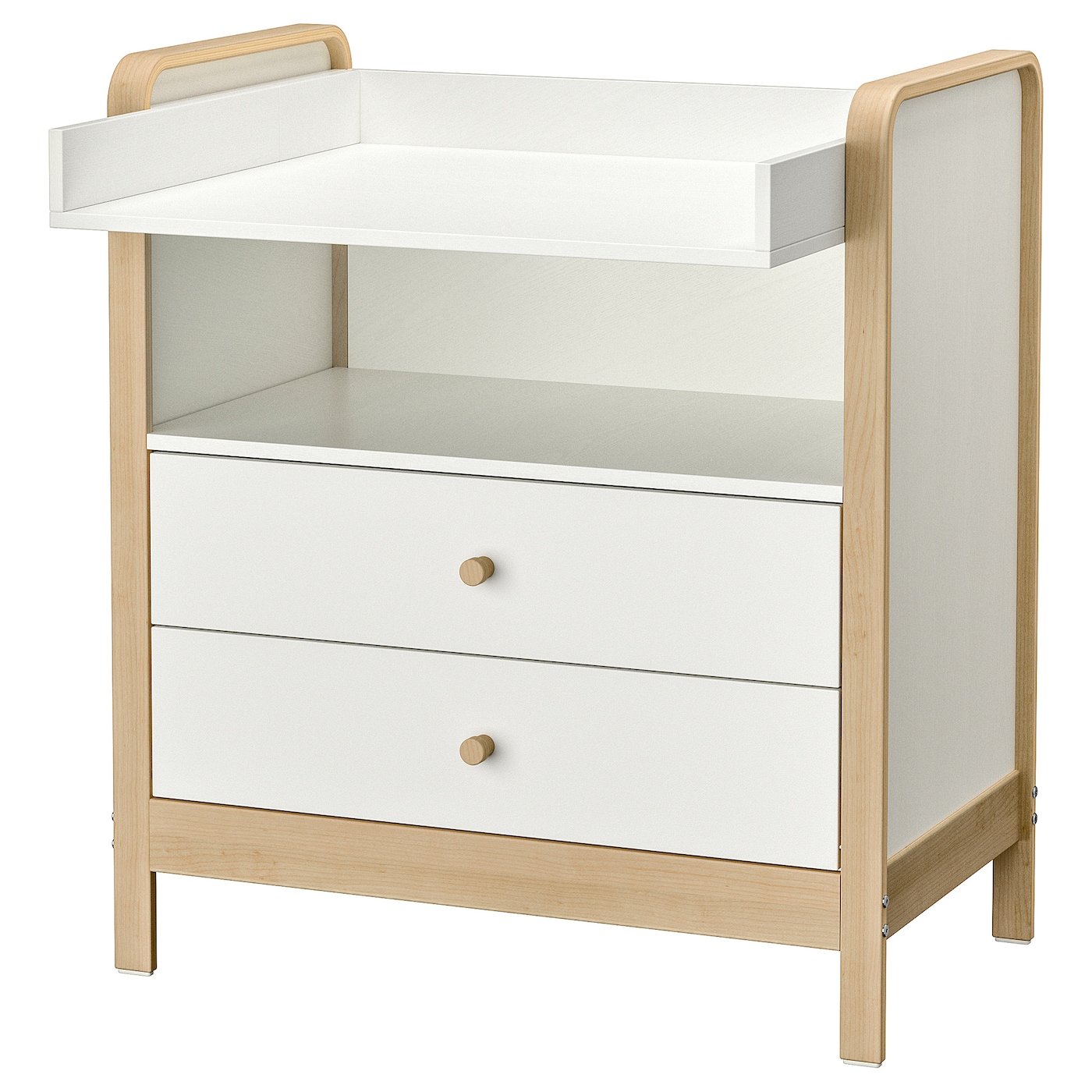 IKEA ÄLSKVÄRD komoda z przewijakiem, brzoza/biały, Szerokość: 94 cm