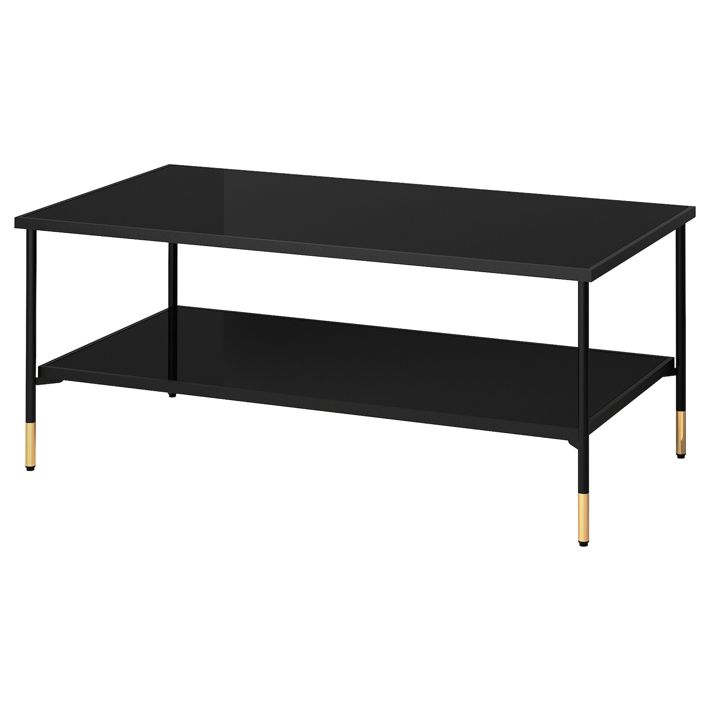 IKEA ÄSPERÖD stolik kawowy, czarny/szkło czarny, 115x58 cm