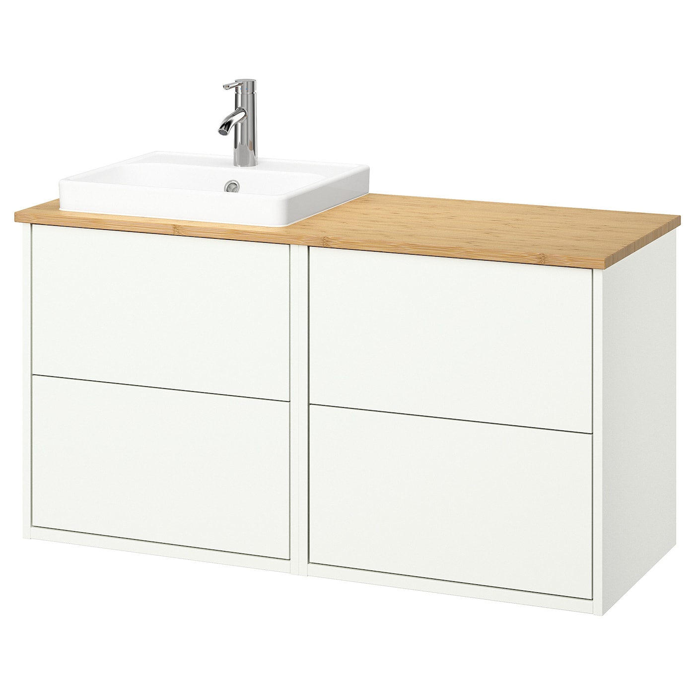 IKEA HAVBÄCK / ORRSJÖN szafka pod umyw/umywalka/bateria, biały, 122x49x71 cm
