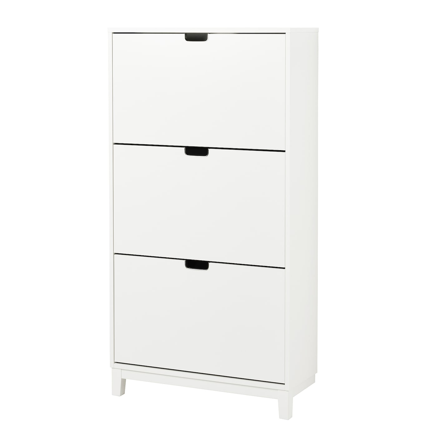 IKEA STÄLL szafka na buty, 3 przegrody, biały, 79x29x148 cm