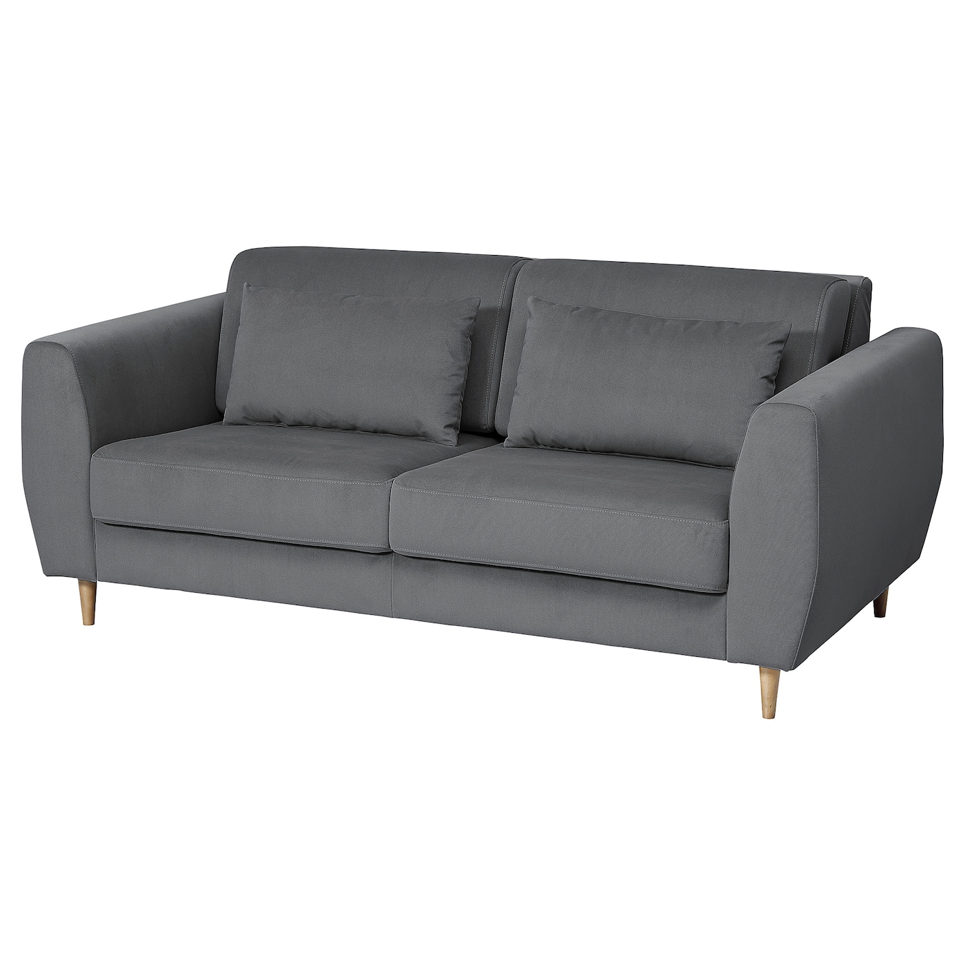 IKEA SLATORP sofa 2-osobowa, Hakebo ciemnoszary, Głębokość: 95 cm