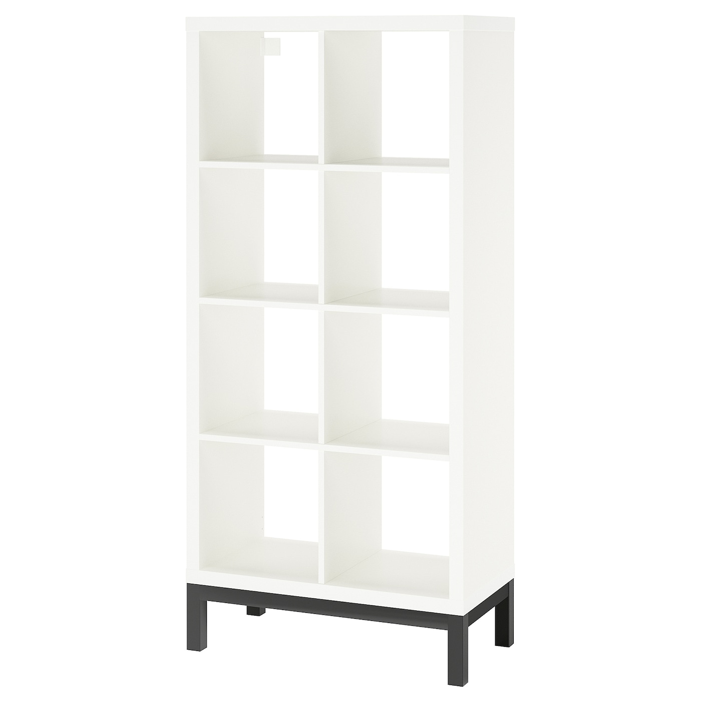 IKEA KALLAX regał z ramą nośną, biały/czarny, 77x164 cm