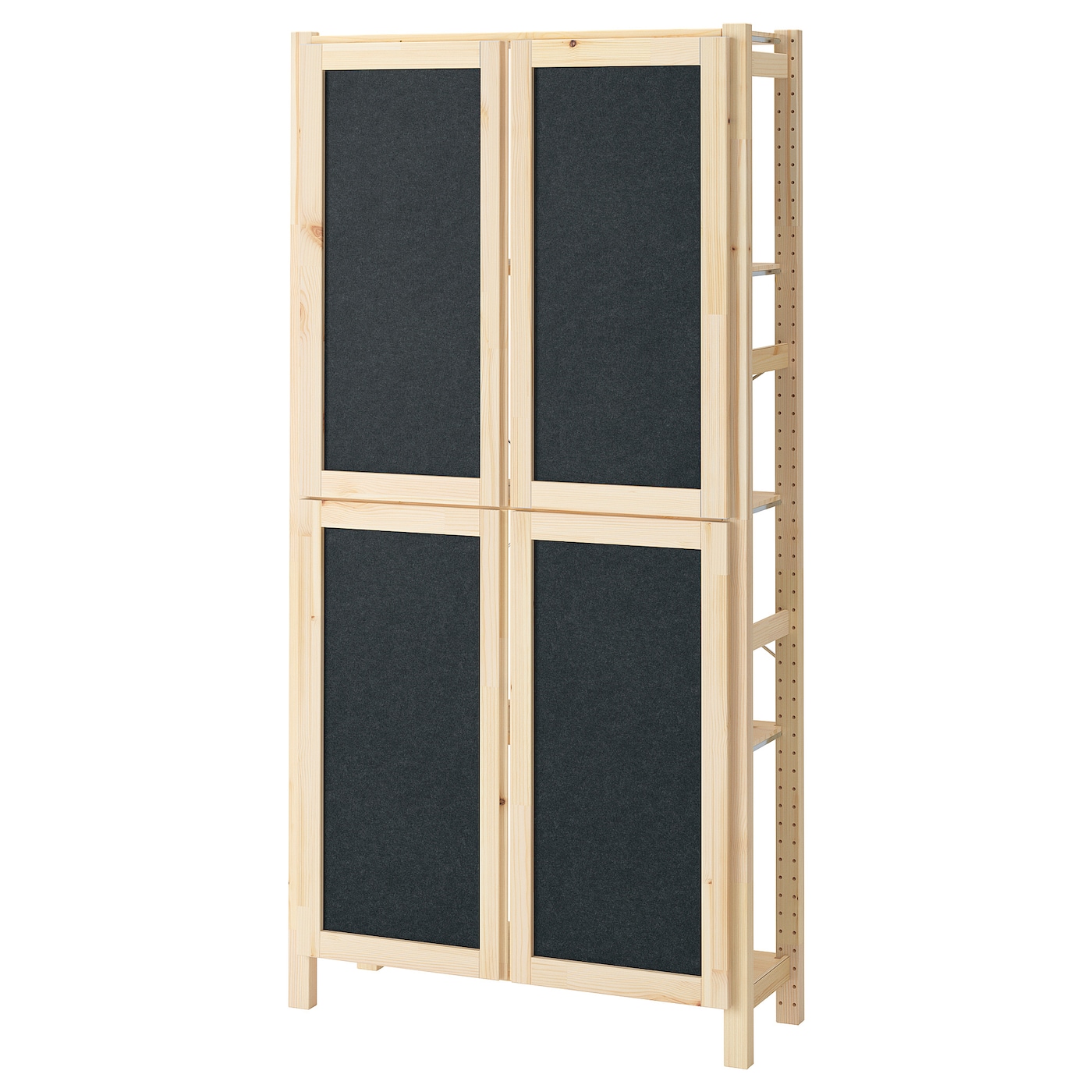 IKEA IVAR regał, z 4 drzwi sosna/filc, 89x30x179 cm