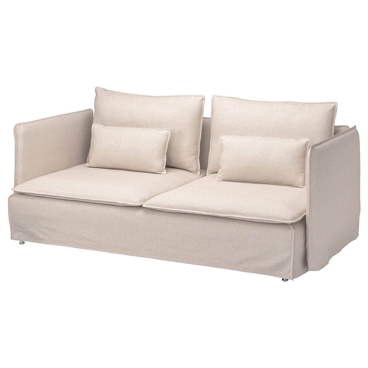 IKEA SÖDERHAMN sofa 3-osobowa, Gransel naturalny, Wysokość z poduchami oparcia: 83 cm