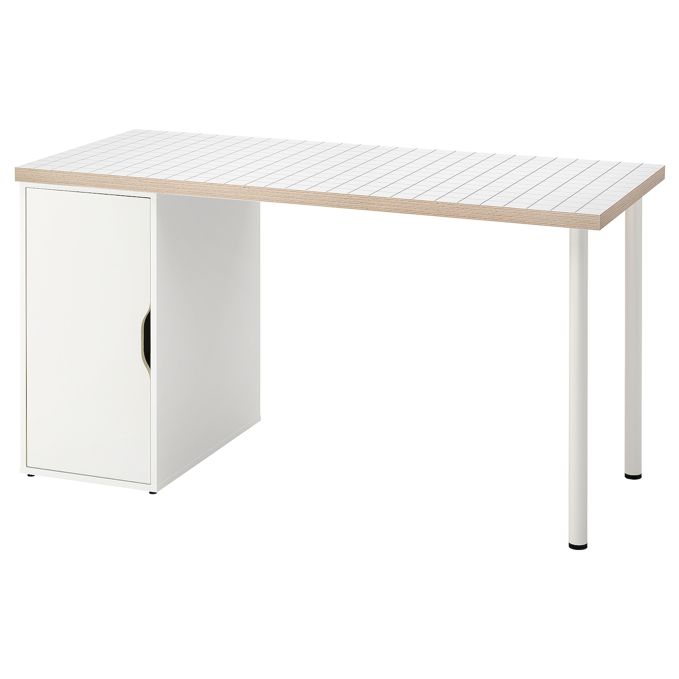 IKEA LAGKAPTEN / ALEX biurko, biały/antracyt, 140x60 cm