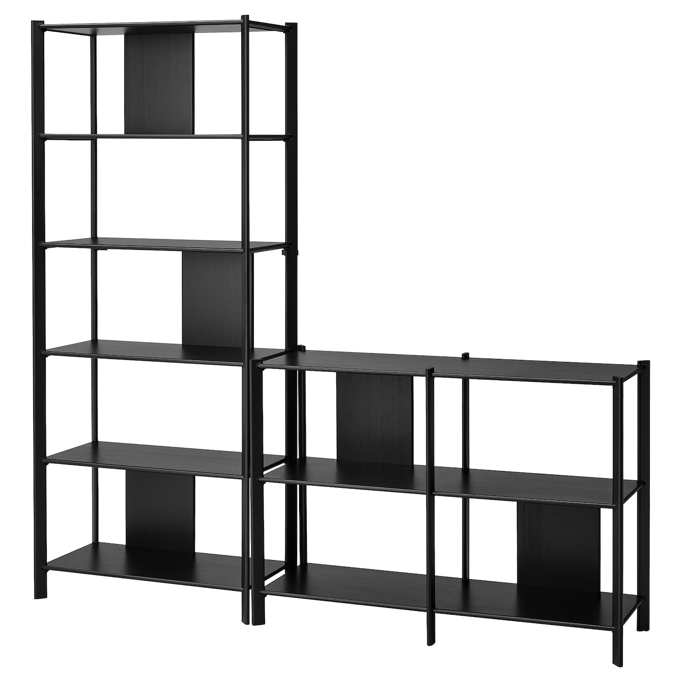 IKEA JÄTTESTA regał, czarny, 200x40x195 cm