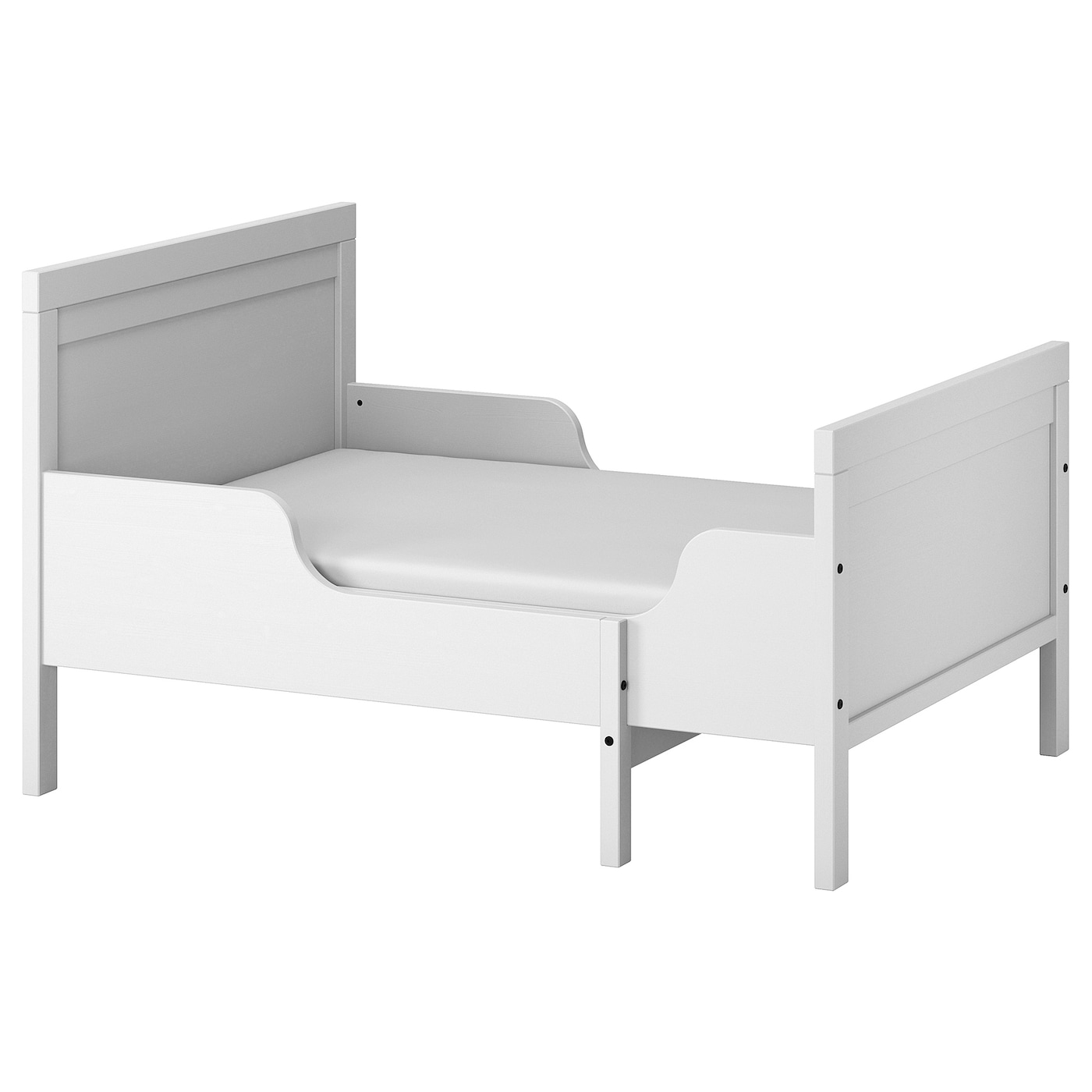 IKEA SUNDVIK rama łóżka o regulowanej długości, szary, 80x200 cm