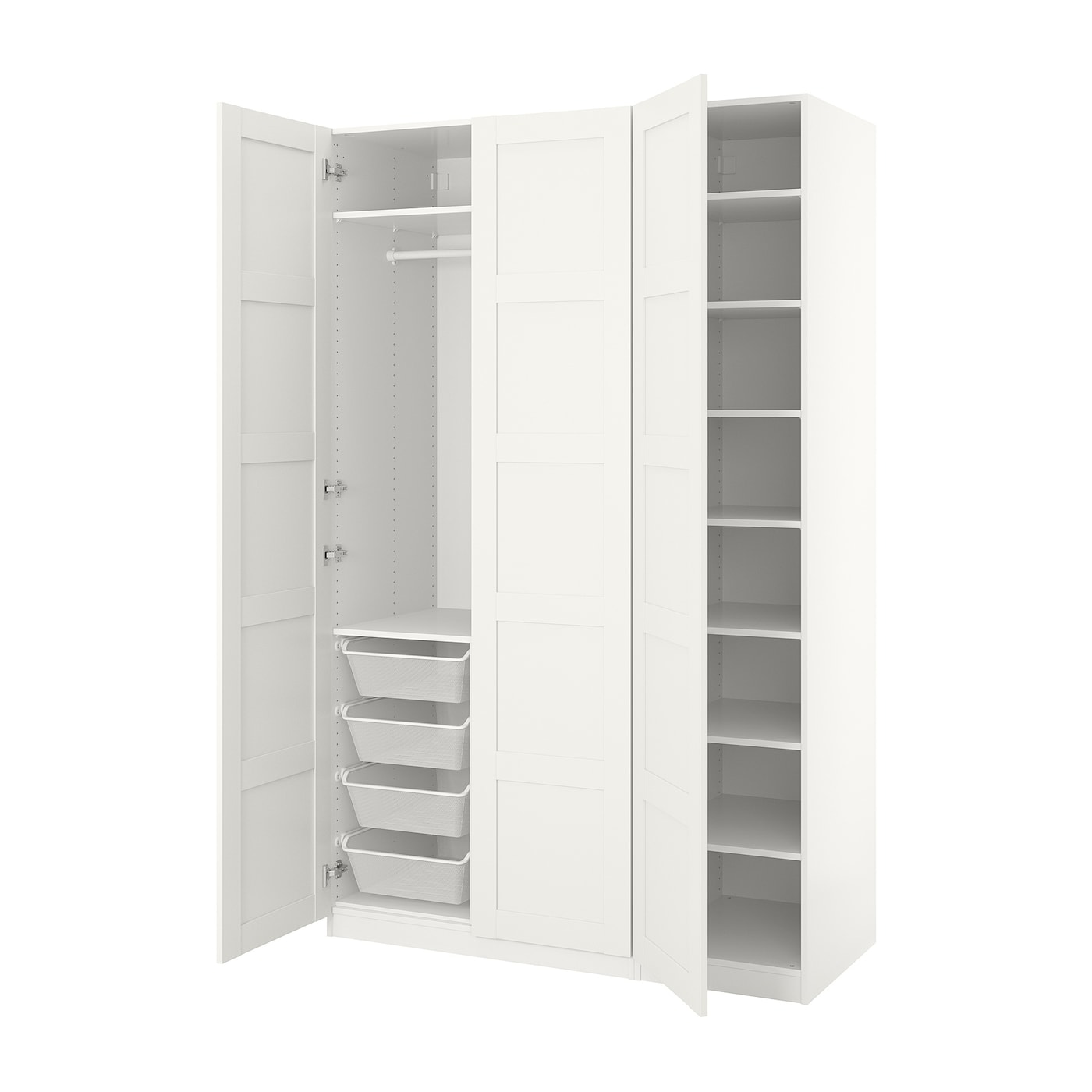 IKEA PAX / BERGSBO szafa, biały/biały, 150x60x236 cm