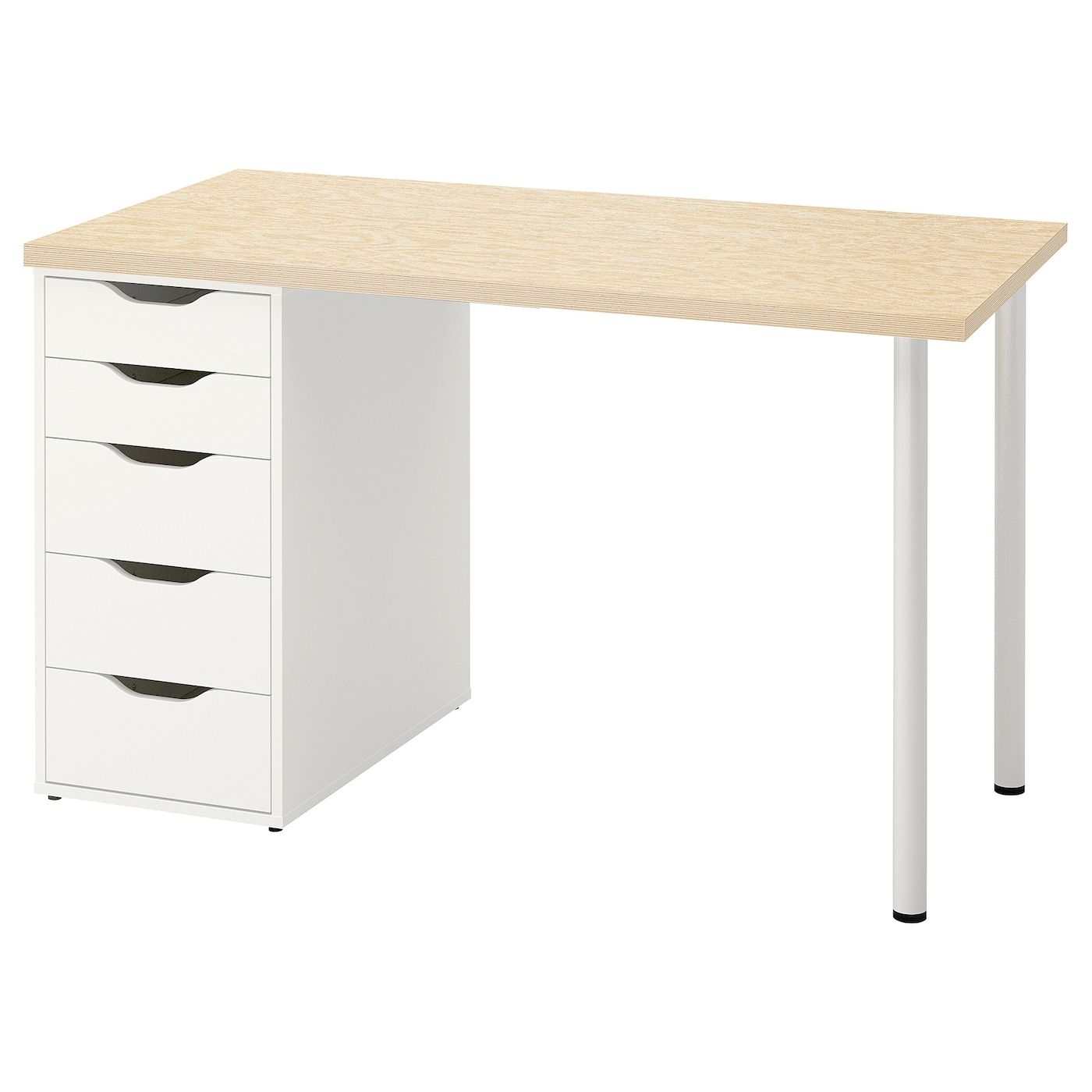 IKEA MITTCIRKEL / ALEX biurko, żywy efekt sosny/biały, 120x60 cm
