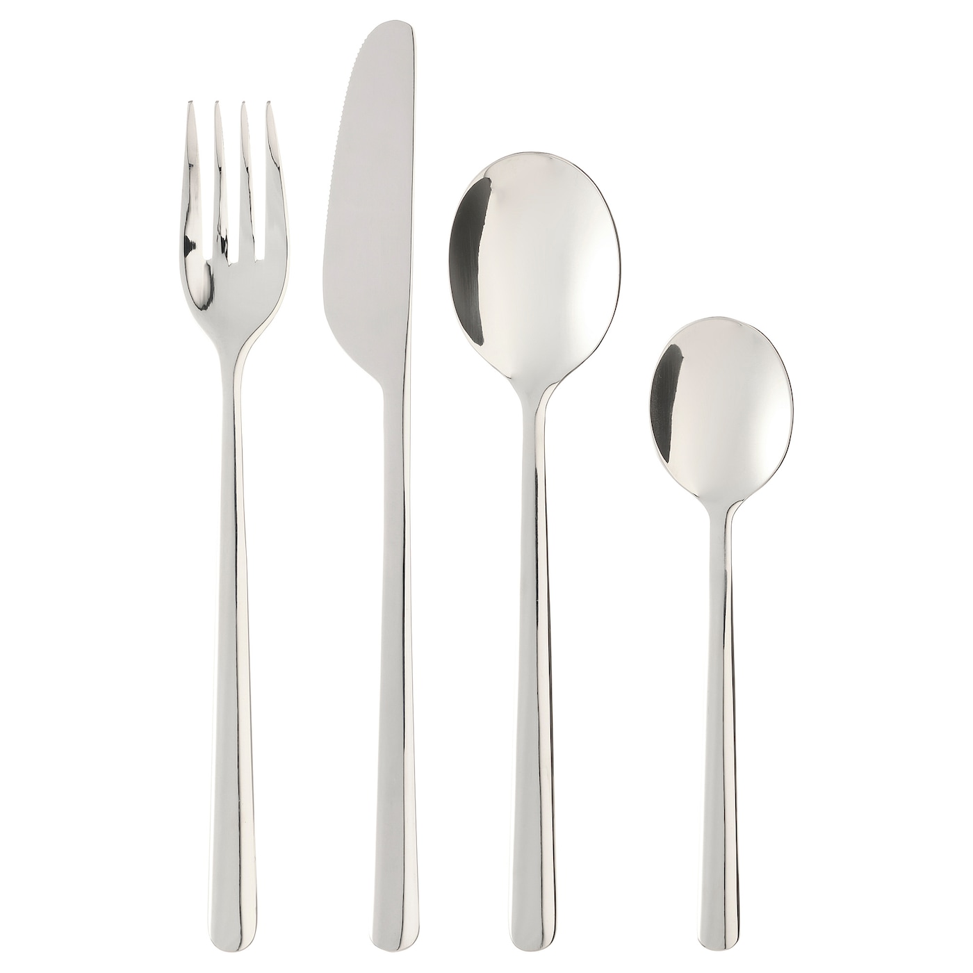 IKEA LÖFTESRIK komplet sztućców, 24 szt, stal nierdz