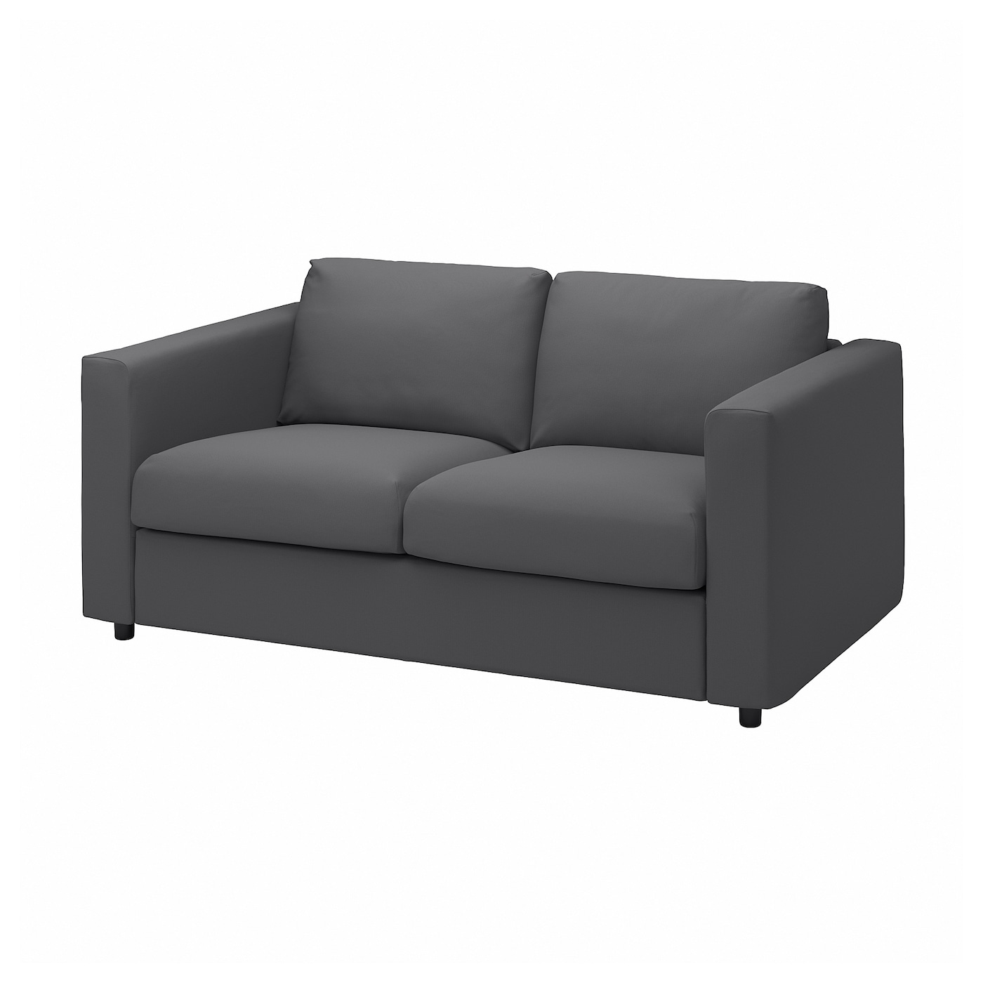 IKEA VIMLE sofa 2-osobowa, Hallarp szary, Wysokość z poduchami oparcia: 83 cm