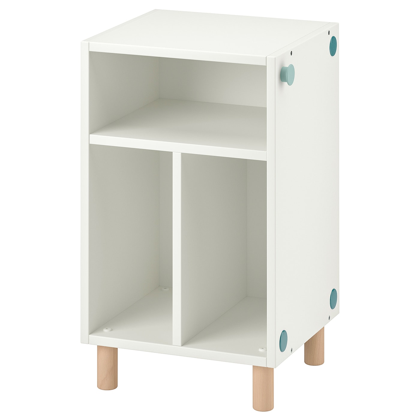 IKEA SMUSSLA stolik nocny/regał, biały, Głębokość: 32 cm