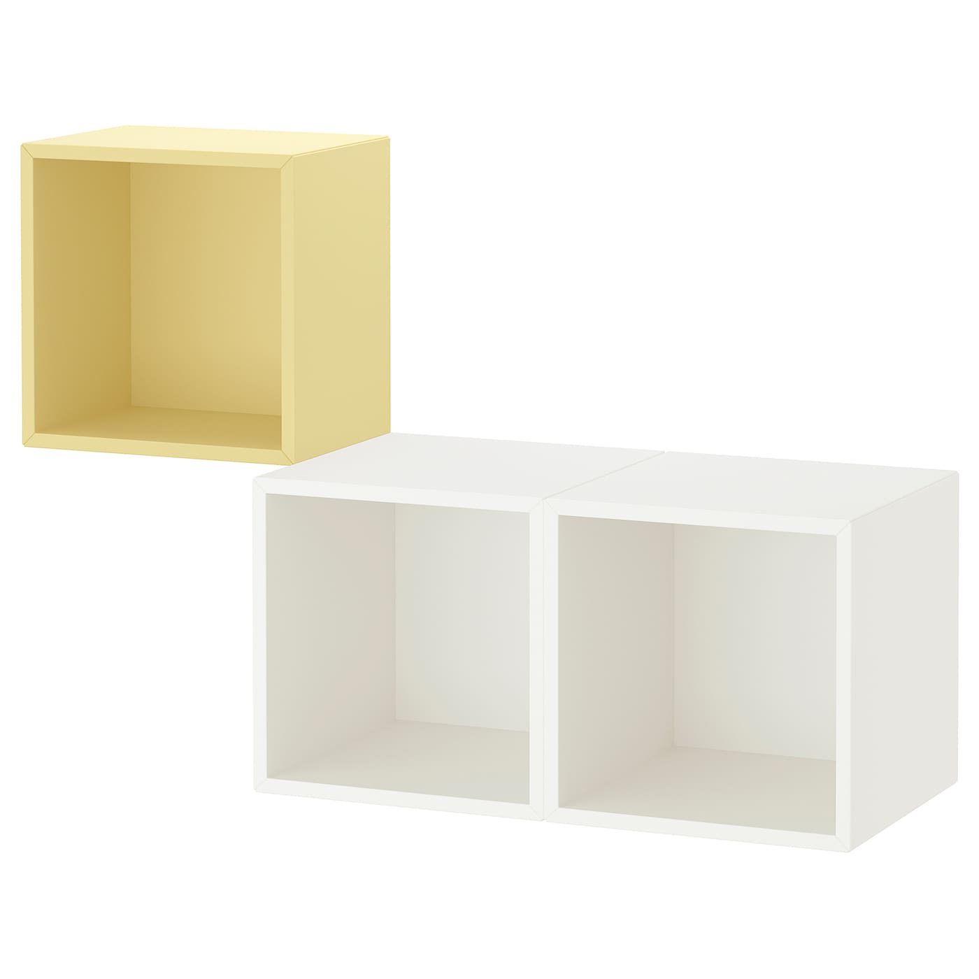IKEA EKET kombinacja szafek ściennych, bladożółty/biały, 105x35x70 cm