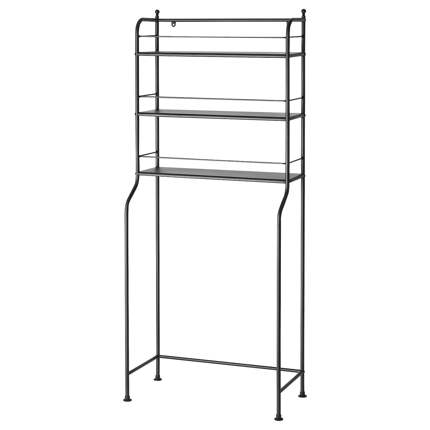 IKEA FRÖSJÖN regał nad toaletę, czarny, 65x156 cm