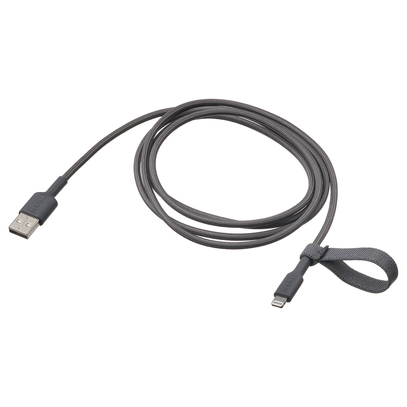 IKEA LILLHULT USB-A na lightning, ciemnoszary, 1.5 m