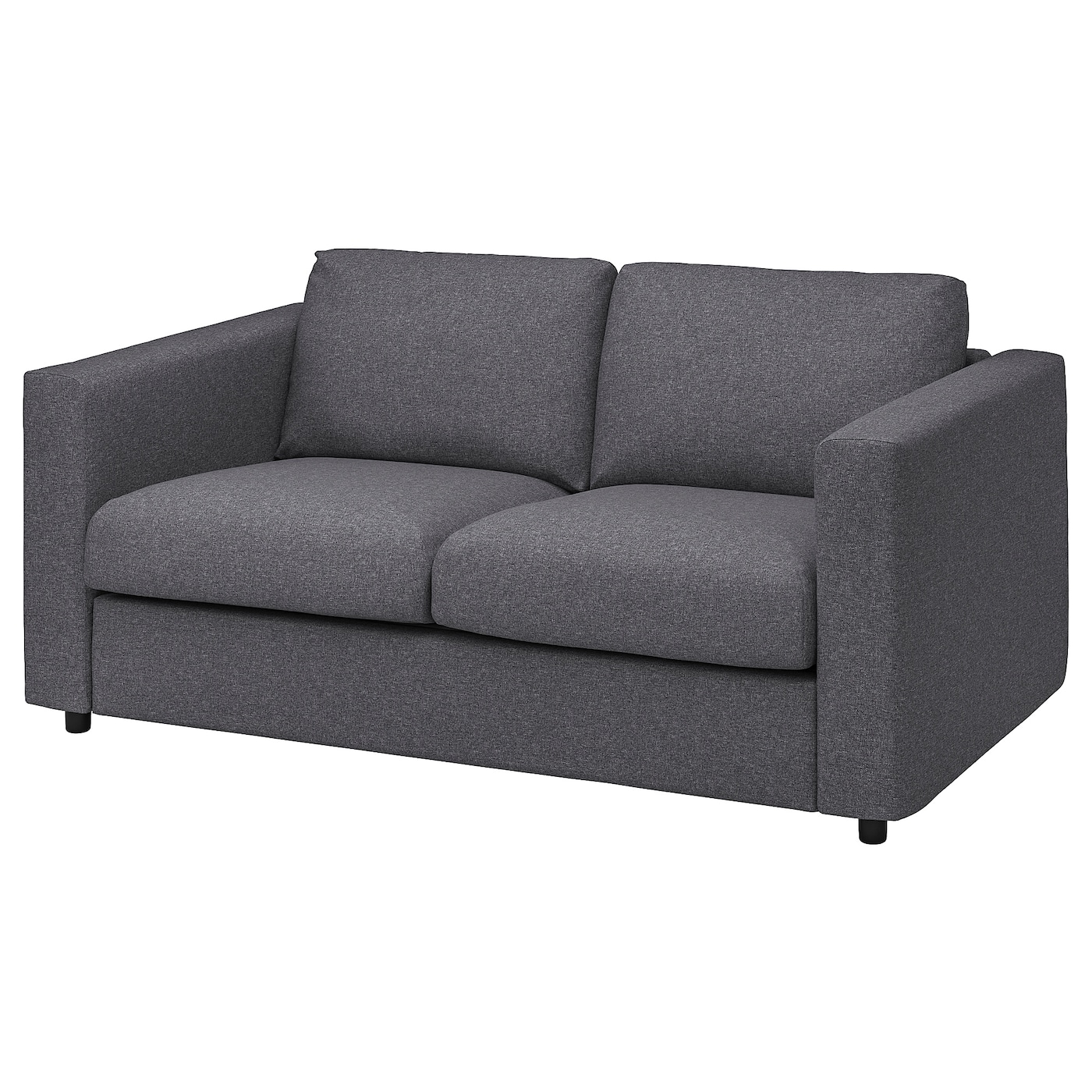 IKEA VIMLE sofa 2-osobowa, Gunnared średnioszary, Wysokość z poduchami oparcia: 83 cm