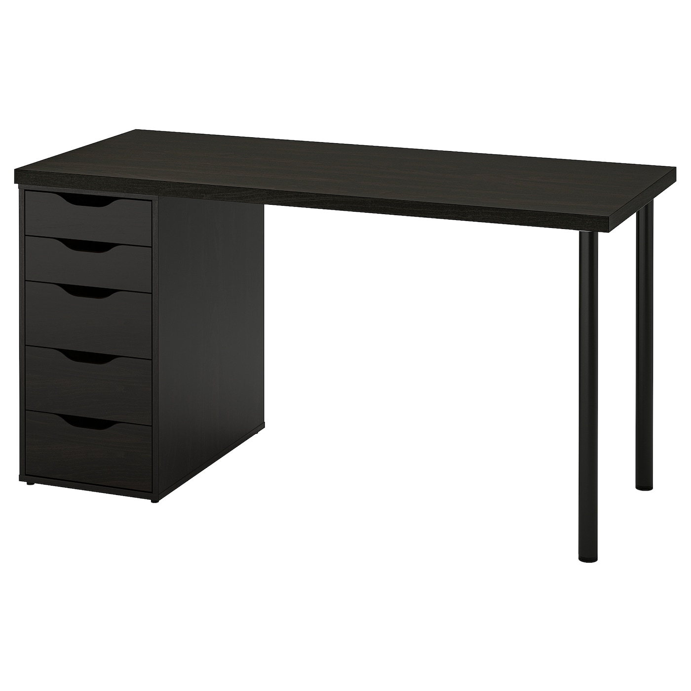 IKEA LAGKAPTEN / ALEX biurko, czarnybrąz, 140x60 cm