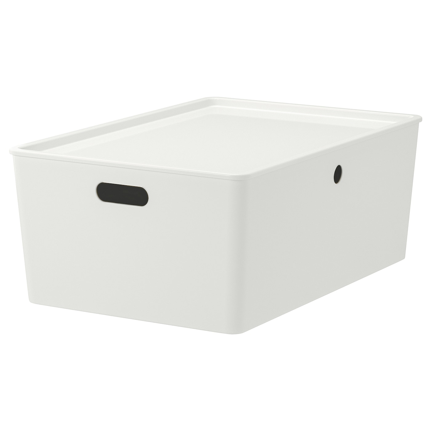 IKEA KUGGIS pojemnik z pokrywką, biały, 37x54x21 cm