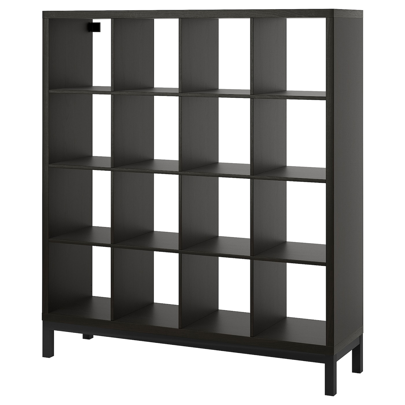 IKEA KALLAX regał z ramą nośną, czarnybrąz/czarny, 147x164 cm