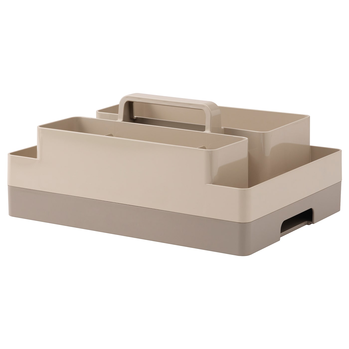 IKEA KUGGIS organizer na biurko, zestaw 2 szt, szarobeżowy/ciemny szarobeżowy, 26x35x16 cm